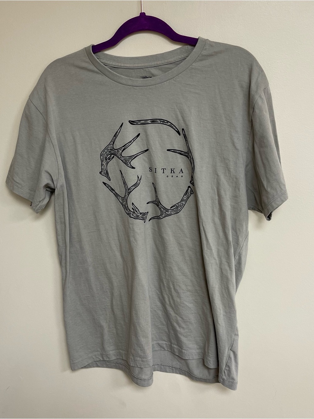 SITKA Gear Men's Antler Evo Grey Tee Shirt Size Large Hunting Outdoors